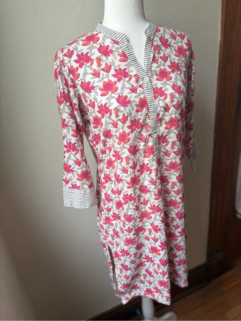 UTSA by Westside Floral Cotton Kurta Tunic Top Pink Small - Picture 4 of 8